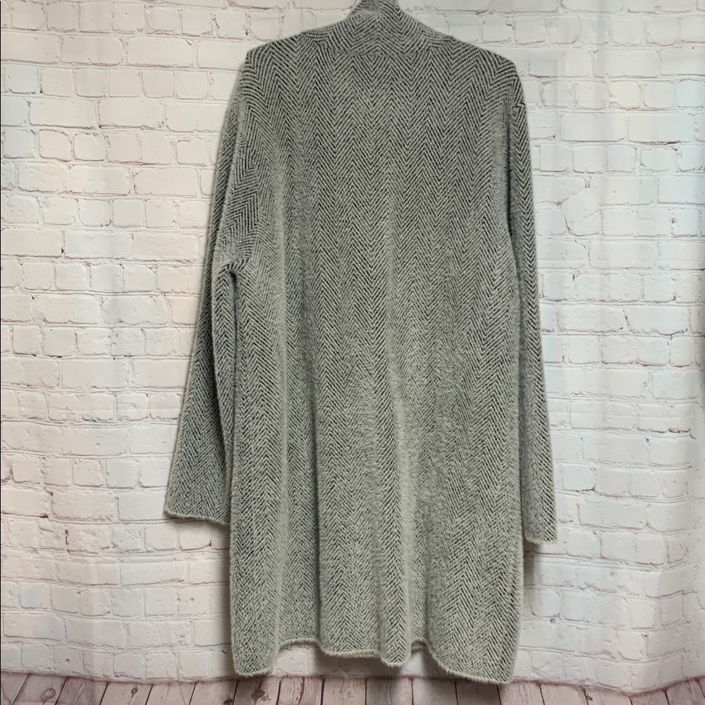 NVLT Knit Herringbone Gray Trench Coat Size 2X - Picture 6 of 6